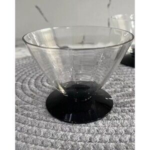Set of 4 Bryce 4oz Cocktail Glass MONTEREY-CLEAR-BLACK BASE